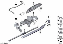Detaljen f.bakruta-vindrute-spolare diagram for BMW 5 Series F11 535iX
