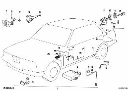 ALARM SYSTEMS diagram for BMW 7 Series E23 732i