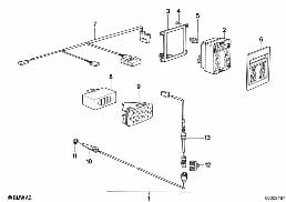 OUTDOOR TEMPERATURE/DIGITAL CLOCK diagram for BMW 3 Series E30 320i