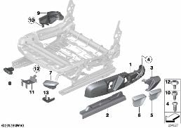SEAT FRONT SEAT COVERINGS diagram for BMW 4 Series F32 LCI 440i