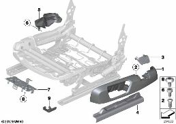 SEAT, FRONT, SEAT TRIM COVERS, ELECTRIC diagram for BMW 4 Series F32 LCI 440i
