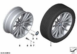 BMW LA WHEEL V-SPOKE 426 - 19'' diagram for BMW 7 Series F02 LCI 760Li