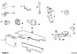 Diebstahlwarnanlage diagram for BMW 7 Series E32 750iL