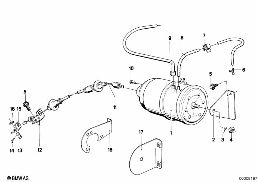 CRUISE CONTROL/ACTUATOR diagram for BMW 7 Series E23 733i
