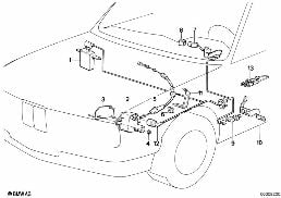 Geschwindigkeitsregelung diagram for BMW 7 Series E32 750iL