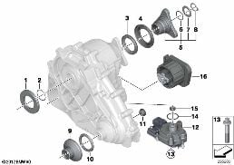Детали раздаточной коробки ATC 450 diagram for BMW X6 E71 50iX