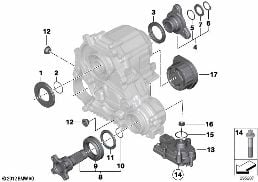 Verteilergetriebe Einzelteile ATC 350 diagram for BMW 5 Series F10 550iX