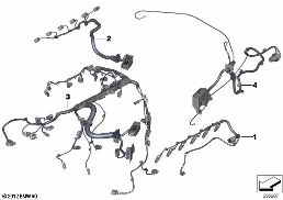 Faisceau de câbles moteur diagram for BMW 3 Series F31 330dX