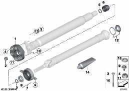 HARDY COUPLING/CENTER BEARING/INSERT NUT