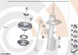 REPAIR KIT FOR SUPPORT BEARING diagram for BMW X5 E53 4.8is