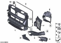 Guida dell'aria diagram for BMW X5 E70 LCI 40dX