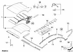 ELECTRICAL FOLDING TOP diagram for BMW 6 Series E64 LCI 630i
