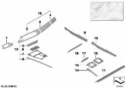 INDIVIDUAL WOOD 'ESCHEMASER WEISS' diagram for BMW 7 Series F02 LCI 730Ld
