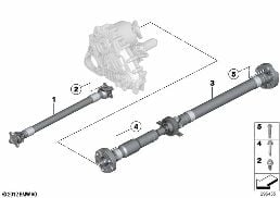 DRIVE SHAFT, 4-WHEEL diagram for BMW 1 Series F20 LCI 120dX