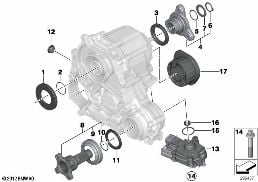 TRANSFER CASE SINGLE PARTS ATC 35L diagram for BMW 4 Series F36 Gran Coupé 435iX