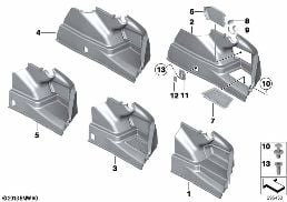 行李箱飾件 右 diagram for BMW 7 Series F02 LCI 730Ld