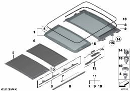 PANORAMIC ROOF, MANUAL diagram for BMW X1 E84 18d