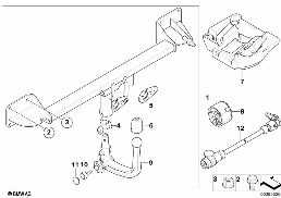 Κοτσαδόρος επιμέρους εξαρτήματα diagram for BMW MINI Clubman R55 Cooper