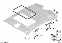 MOUNTING PARTS, ROOF ANTENNA diagram for BMW 3 Series F30 335i