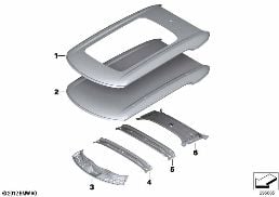 Dach diagram for BMW MINI Paceman R61 Cooper