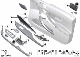 SURFACE-MOUNTED PARTS, DOOR PANEL, FRONT diagram for BMW 6 Series F06 Gran Coupé 650i
