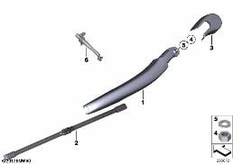 SINGLE PARTS FOR REAR WINDOW CLEANING diagram for BMW 3 Series F31 328i