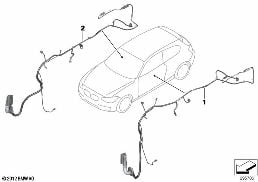 DOOR CABLE HARNESSES diagram for BMW 2 Series F22 LCI 220i