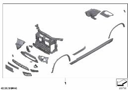 RETROFIT, M AERODYNAMIC KIT diagram for BMW X1 E84 23dX