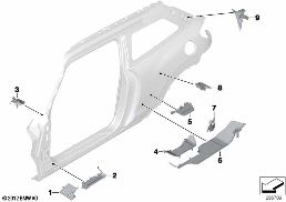 Hohlraumabschottungen Seitenrahmen diagram for BMW MINI Paceman R61 Cooper