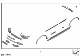 İlave donanım, M-Aerodinamik paket diagram for BMW X3 F25 28iX