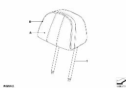個性化 M 頭枕 CAK 舒適型座椅 前部 美國 diagram for BMW X5 E70 M