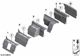 Revest.pared de separacion portaequ. diagram for BMW 7 Series F02 740Li