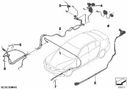 Akümülatör kablosu/Şasi kablosu diagram for BMW 3 Series F30 Hybrid 3