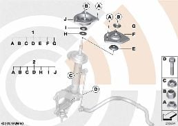 Zestaw naprawczy gniazda górnego diagram for BMW MINI R50 Cooper