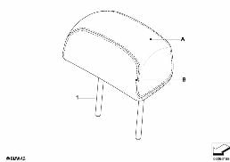 個性化 M 頭枕 皮革 後部 美國 diagram for BMW X5 E70 M