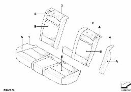 個性化 M 座套 座椅 後部 通風皮革 美國 diagram for BMW X5 E70 M
