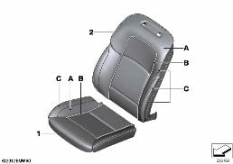 INDIVIDUAL COVER, LEATHER COMFORT SEAT diagram for BMW 7 Series F02 LCI 730Ld