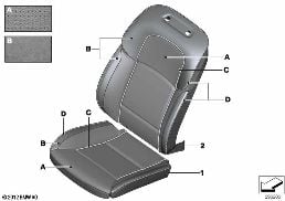 INDIVIDUAL COVER,KLIMA-LEATHER COMF.SEAT diagram for BMW 7 Series F02 LCI 730Ld