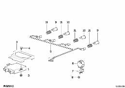 PARK DISTANCE CONTROL (PDC) diagram for BMW 3 Series E36 318is