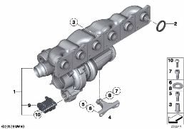 TURBOCHARGER diagram for BMW 1 Series F21 M135i