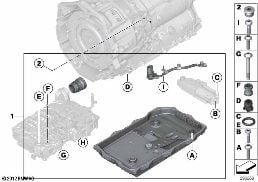 GA8HP51Z VEHICLE WIRING HARNESS OIL PUMP diagram for BMW 3 Series G21 Touring LCI 320d