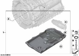 GA8P70H δακτύλιος Ο αντλίας λαδιού diagram for BMW 5 Series F10 LCI Hybrid 5