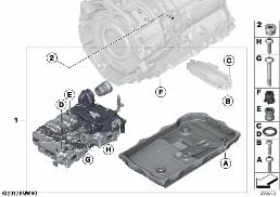GA8P70H Mechatronik diagram for BMW 5 Series F10 LCI Hybrid 5