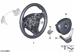 M SP. ST. WH. AIRBAG MULTIF./PADDLES diagram for BMW 7 Series F02 LCI 760Li