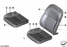 Kişisel, Döşeme-Konfor koltuk-Deri diagram for BMW 5 Series F07 GT LCI 550i