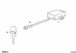 REM.CONTR. F. CLS/ANTI-THEFT ALARM diagram for BMW 7 Series E38 740i