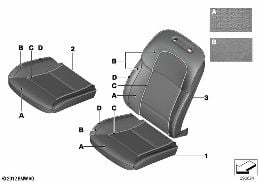 Kişise, Döşeme-Konfor koltuk-Klima deri diagram for BMW 5 Series F07 GT LCI 550i