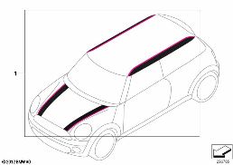 DECOR STRIP - RAY diagram for BMW MINI R56 LCI Cooper S