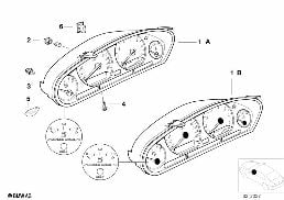 INSTRUMENT CLUSTER diagram for BMW 3 Series E36 328i