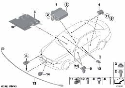 ELECTRIC PARTS AIRBAG diagram for BMW 3 Series E90 LCI 318i